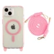 Чехол TPU+PC LanyardCase with MagSafe для iPhone 13 / 14 pink - изображение 1