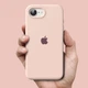 Чохол Silicone Premium case з захистом камери для iPhone 16e та iPhone 17e Full Camera Protective chalk pink 6362 - изображение 1