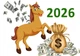 Календар настінний квартальний на 2026 рік на три пружини , Apriori, рік Коня, Кінь, символ року Кінь,Horses , 29,7х61см , 38 вид - зображення 2