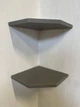 Набор полок угловых Marstone настенных скрытого монтажа из камня размер 250*250мм тёмно-серый 2шт - изображение 4
