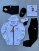 Чоловічий спортивний комплект The North Face (костюм+шорти+футболка+бейсболка+шкарпетки) M Білий (HB-083) - зображення 1
