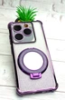 Чохол Luxury Case для TECNO Spark 20 (KJ5n) блискучий бампер з кільцем підставкою фіолетовий - зображення 1
