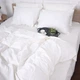 Простынь на резинке MirSon Satin Premium 0001 Moko White 140 х 200 см (2200001076792) - изображение 1