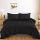 Простынь на резинке MirSon Satin Light Pro 10-006 Black 180 х 200 см (2200010171686) - изображение 4
