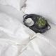 Простынь на резинке MirSon Satin Premium 0001 Moko White 140 х 200 см (2200001076792) - изображение 3