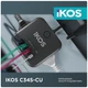 Мережевий фільтр-подовжувач iKOS C34S-CU Black (0007-CEF) - изображение 5