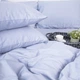 Простынь на резинке MirSon Satin Premium 0843 Grey Blue 140 х 200 см (2200002024822) - изображение 3
