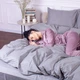 Комплект постельного белья MirSon Satin Stripe 30-0010 Light Gray 143 x 210 см (2200005251119) - изображение 8