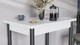 Раскладной обеденный стол-трансформер Берта Ferrum-decor 750x1200x900 Черный металл ДСП Белое 16 мм (FRD-105171) - изображение 5