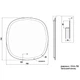 Зеркало Devit Ovale 70x70 см с LED-подсветкой, тачсенсором и подогревом 4407070 - изображение 3