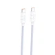 Плетёный кабель Foneng XS02 Type-C→Type-C 1,2 м, 3 A, QC3.0/PD – стильный и надёжный USB-C кабель для зарядки и передачи данных Фиолетовый - изображение 1