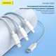 Кабель Foneng XS02 USB-Type-C 3 A, 1,2 м - швидка зарядка, посилена нейлонова оплітка та металеві конектори. Надійний кабель для смартфонів, планшетів та зарядки в автомобілі Фіолетовий - зображення 2