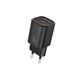 Сетевой адаптер Foneng EU68 18 Вт, USB-A, быстрая зарядка 5 V/9 V/12 V, компактный корпус универсальное зарядное устройство для смартфонов и планшетов компактный дизайн, поддержка QC Черный - изображение 1