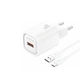 Сетевой адаптер Foneng EU68 18 Вт, USB-A, быстрая зарядка 5 V/9 V/12 V, компактный корпус универсальное зарядное устройство для смартфонов и планшетов компактный дизайн, поддержка QC Белый - изображение 2