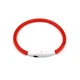 Світлодіодний LED нашийник Lesko L-18 Red S USB водовідштовхувальний, що світиться, для собак і котів - зображення 1