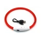 Світлодіодний LED нашийник Lesko L-18 Red M USB водовідштовхувальний, що світиться, для собак і котів - зображення 4
