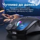 Мышь беспроводная мышка компьютерная оптическая Bluetooth 2.4G USB 2 в 1 аккумуляторная бесшумная Type-C 500 mAh DPI RGB подсветка LED индикатор тонкая плоская компактная портативная для ноутбука Windows Mac офиса дома для ПК с клавишами навигации Proove - изображение 3