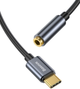 Adapter AUX Baseus L54 Type-C do 3.5 mm Grey (CATL54-0G) - obraz 3