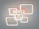 Светодиодная люстра 8060 хром 95Вт с пультом для гостиной 8060/2+3HR LED 3color dimmer - изображение 1
