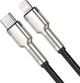 Kabel Baseus Cafule Type-C do Lightning 20W PD 0.25 m Black (CATLJK-01) - obraz 2
