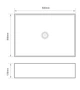 Раковина накладная Mixxus Premium QUADRO-0104 500х350х120mm (MP6515) - изображение 3