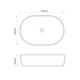 Раковина накладна MIXXUS PREMIUM ELLIPSE-0105 MARBLE-BLACK 600х400х150mm (MP6565) - зображення 2
