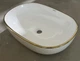 Раковина накладна Mixxus Premium ELLIPSE-0105 EDGE GOLD 600х400х150mm (MP6564) - изображение 4