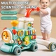 Детские ходунки 5 в 1 Каталка Толокар Музыкальный игровой центр с паром Паровоз Baby Walker Train Голубой - изображение 6