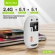 Мышь аккумуляторная BAVIN G-K-991 RGB Wireless 2.4G Plug-and-play DPI Bluetooth 5.1 Silver - изображение 8