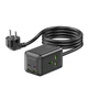 Сетевое зарядное устройство BAVIN PC2026Y 65W GaN Super Quick Charger QC4.0 + 2 PD3.0 Type-C + 2 USB-A 3A PPS + 2 AC 250V 2500W 1.5M Black - изображение 1