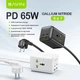 Сетевое зарядное устройство BAVIN PC2026Y 65W GaN Super Quick Charger QC4.0 + 2 PD3.0 Type-C + 2 USB-A 3A PPS + 2 AC 250V 2500W 1.5M White - изображение 4