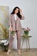 Женский костюм стильный песочный 52-54 р844.4301 - изображение 5