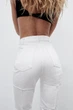 Джинси ZARA - High Waisted Straight Leg White Denim Jeans with Patchwork Detail 36 Білі (6688\210\250) - изображение 6