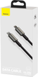 Kabel Baseus Tungsten Gold Type-C do Lightning PD 20W 1 m Black (CATLWJ-01) - obraz 5