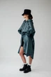 Жіночий дизайнерський дощовик плащ тренч Parasol'ka смарагдовий Emerald (S-L) oversize one size, плащ вільного крою водонепроникний, дощовик з капюшоном - изображение 2