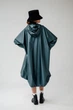 Жіночий дизайнерський дощовик плащ тренч Parasol'ka смарагдовий Emerald (S-L) oversize one size, плащ вільного крою водонепроникний, дощовик з капюшоном - изображение 4