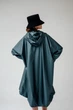 Жіночий дизайнерський дощовик плащ тренч Parasol'ka смарагдовий Emerald (S-L) oversize one size, плащ вільного крою водонепроникний, дощовик з капюшоном - изображение 5
