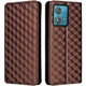 Чехол Deexe Rhombus Book для Motorola Edge 40 Neo - Brown - изображение 1