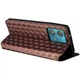 Чехол Deexe Rhombus Book для Motorola Edge 40 Neo - Brown - изображение 4