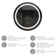 Зеркало Kroner KRM Spiegel R2-6060 с LED-подсветкой и антизапотением (CV030042) - изображение 3