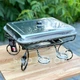 Садж блюдо для подачі шашлика з підігрівом Grill прямоугольний 35-45см з соусницями - зображення 1