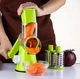 Универсальная механическая овощерезка мультислайсер TableTop Drum Grater 3 насадки - изображение 5