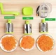 Универсальная механическая овощерезка мультислайсер TableTop Drum Grater 3 насадки - изображение 6