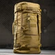 Тактический рюкзак X-Tactical 50 л с системой крепления Molle и липучкой койот 65х45х20 см - изображение 6