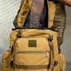 Тактический рюкзак Baksik 50 л с системой крепления Molle и липучкой койот 65х45х20 см - изображение 3
