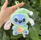 М'яка іграшка брелок Labubu Miniso Stitch Лабуба з брелоком Pizza 15 см, іграшка Лабубу з піцею Стич Зелений - зображення 3