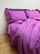 Комплект постільної білизни Cozy з рюшами ягідний Півтораспальний 150*200 см, простирадло 180*240 без резинки - зображення 5