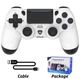 Бездротовий геймпад Data Frog для PS4/PS4 Slim/PS4 Pro, PC, Android White - зображення 2