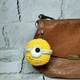 Брелок Посіпака іграшка в'язана ручної роботи Hand Made амігурумі 5х4 см Жовтий 202-88-2 - зображення 1