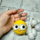 Брелок Миньон игрушка вязаная ручной работы Hand Made амигуруми 5х4 см Желтый 202-88-1 - изображение 2